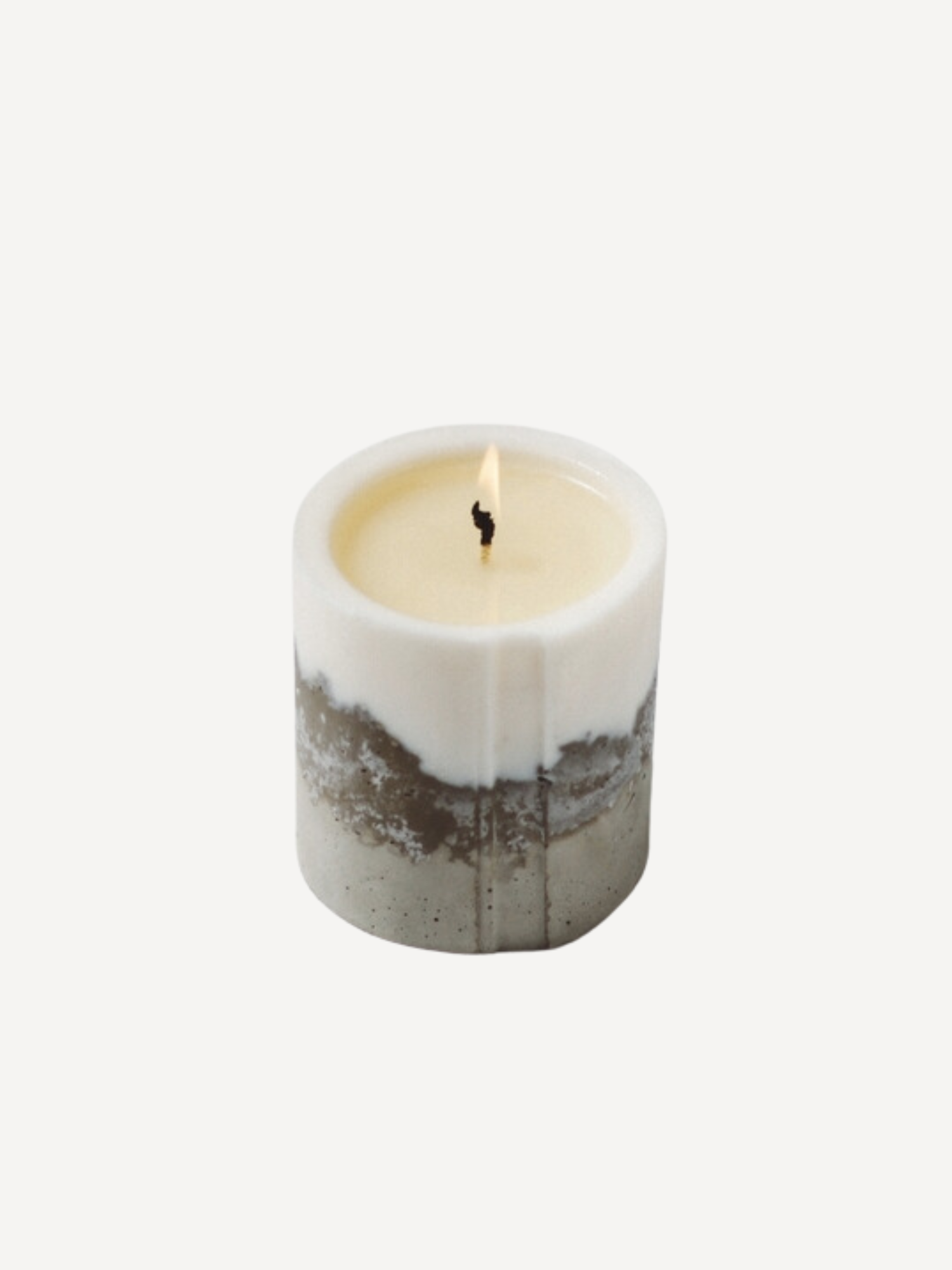 Palmarosa White Concrete Candle