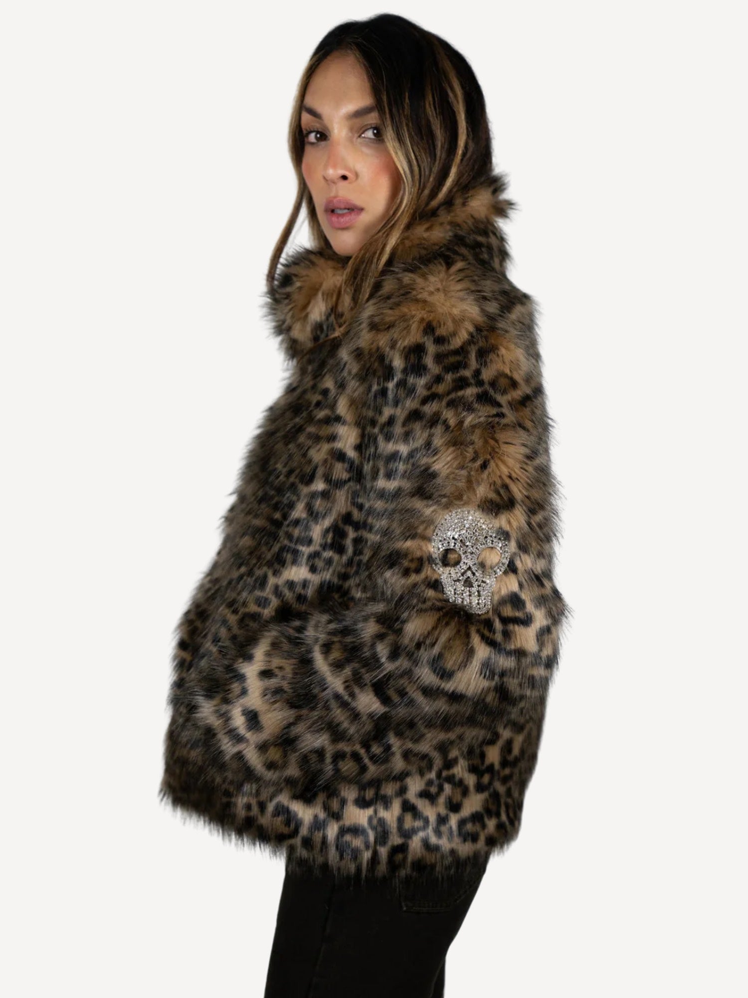 Leopard Crop With Skull Jacket