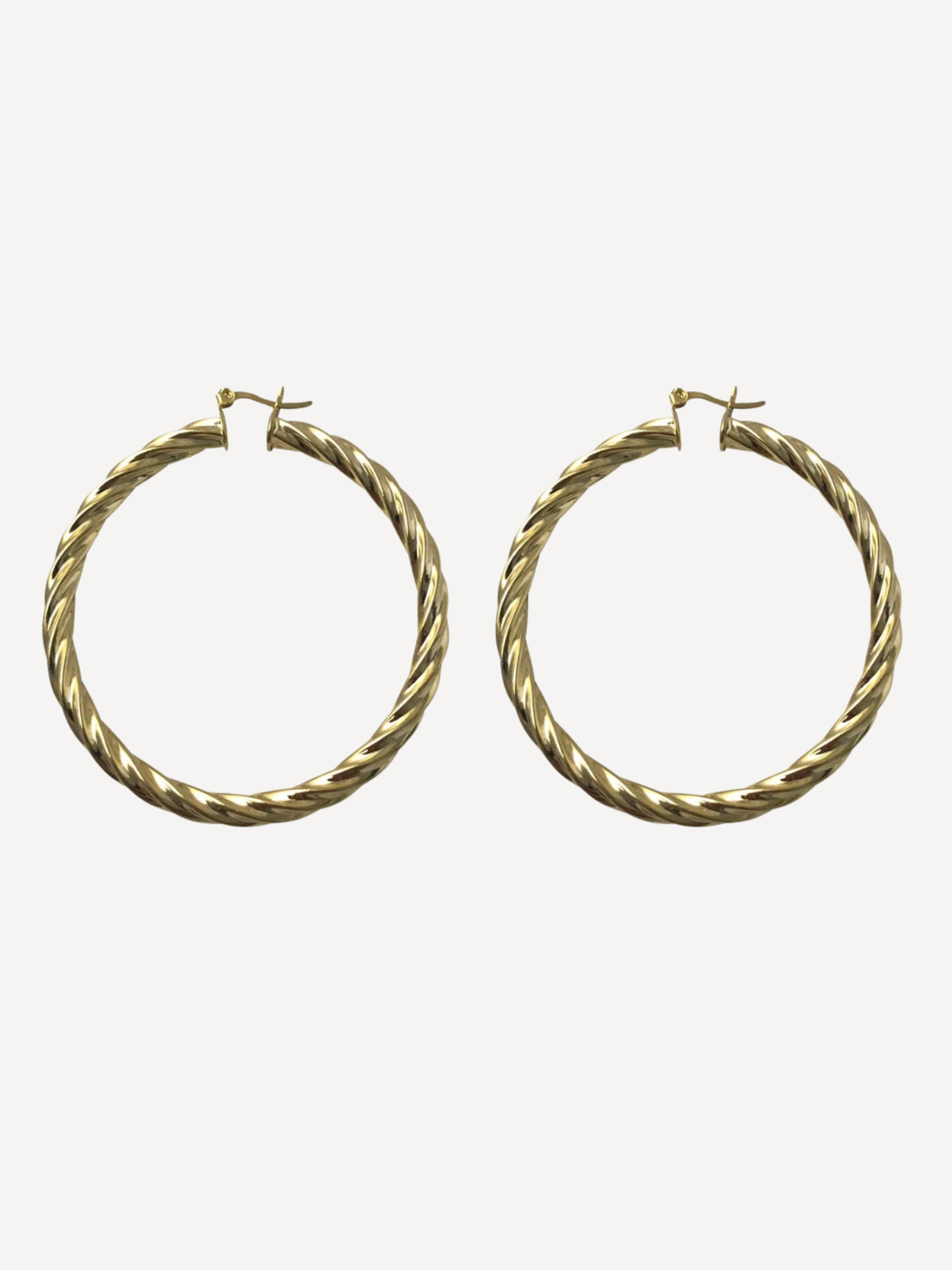 Bella Gold Twisted Hoops
