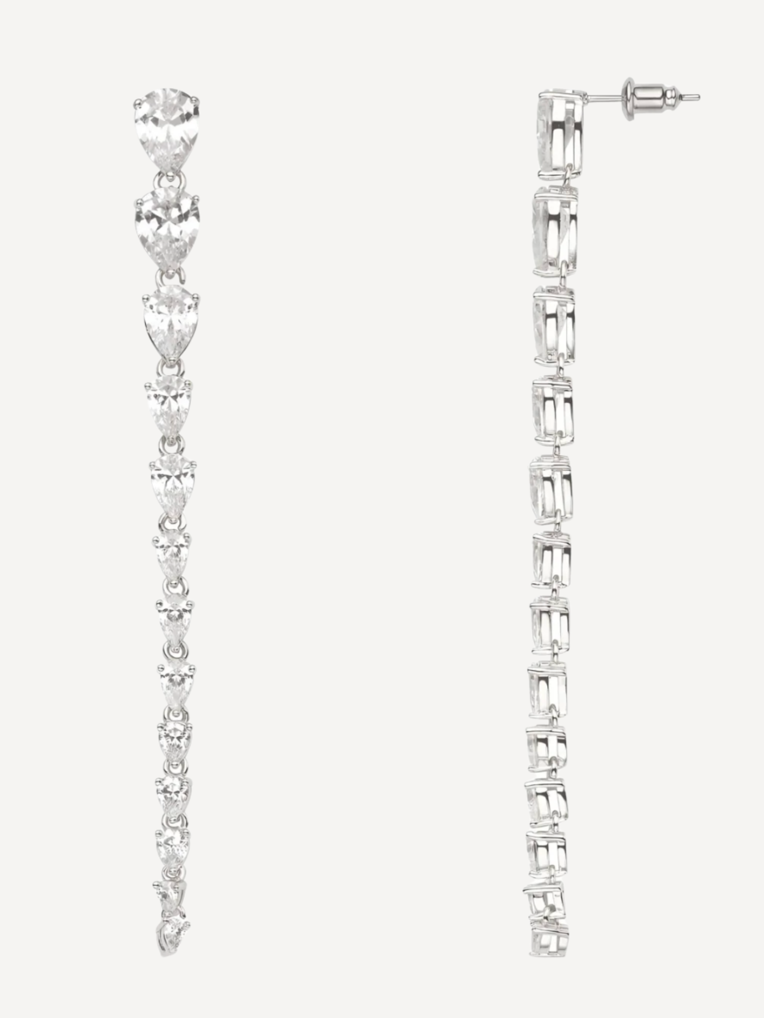 Pear Cascade Long Earrings