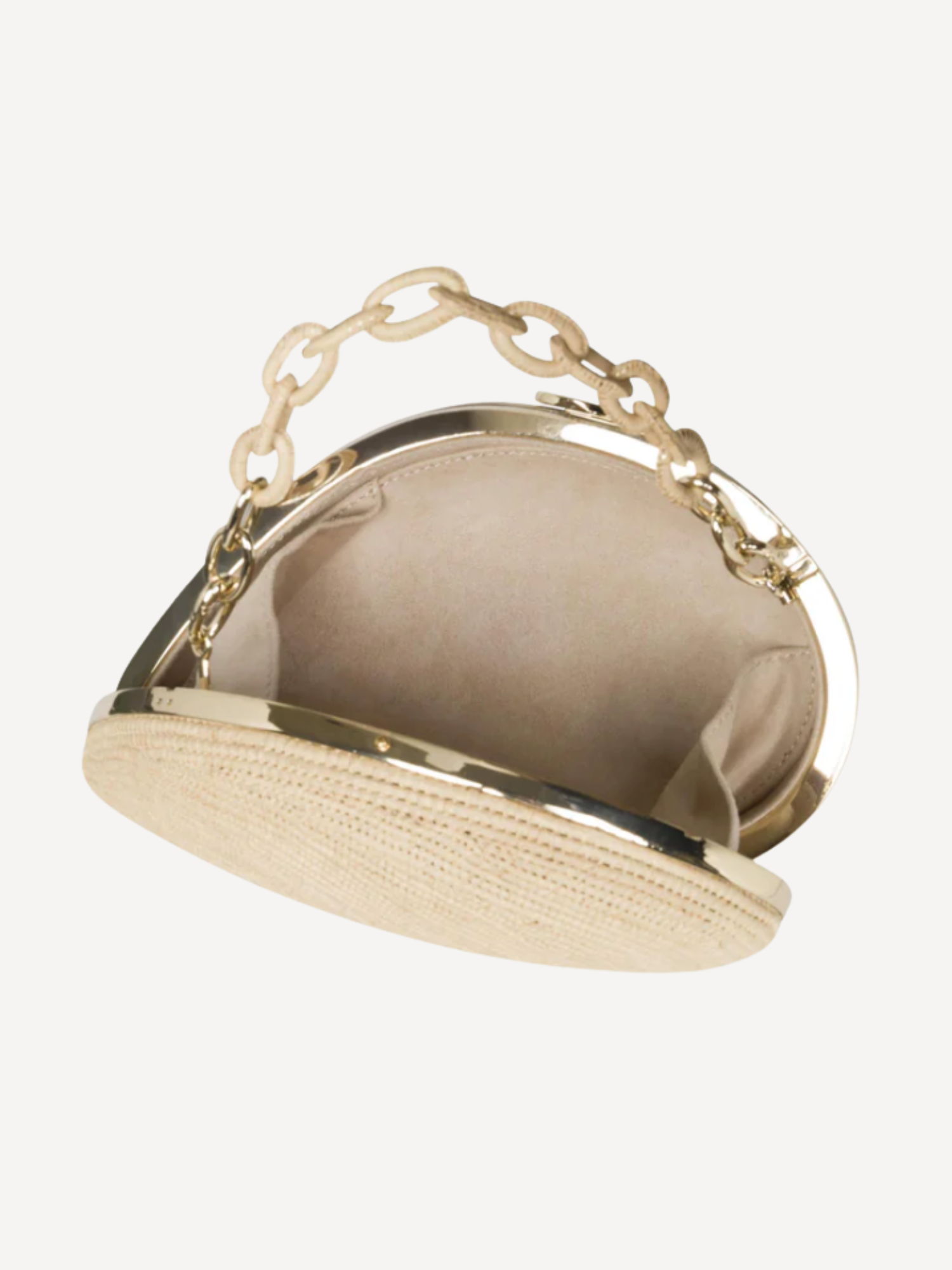 Bridget Raffia Oyster Shell Clutch