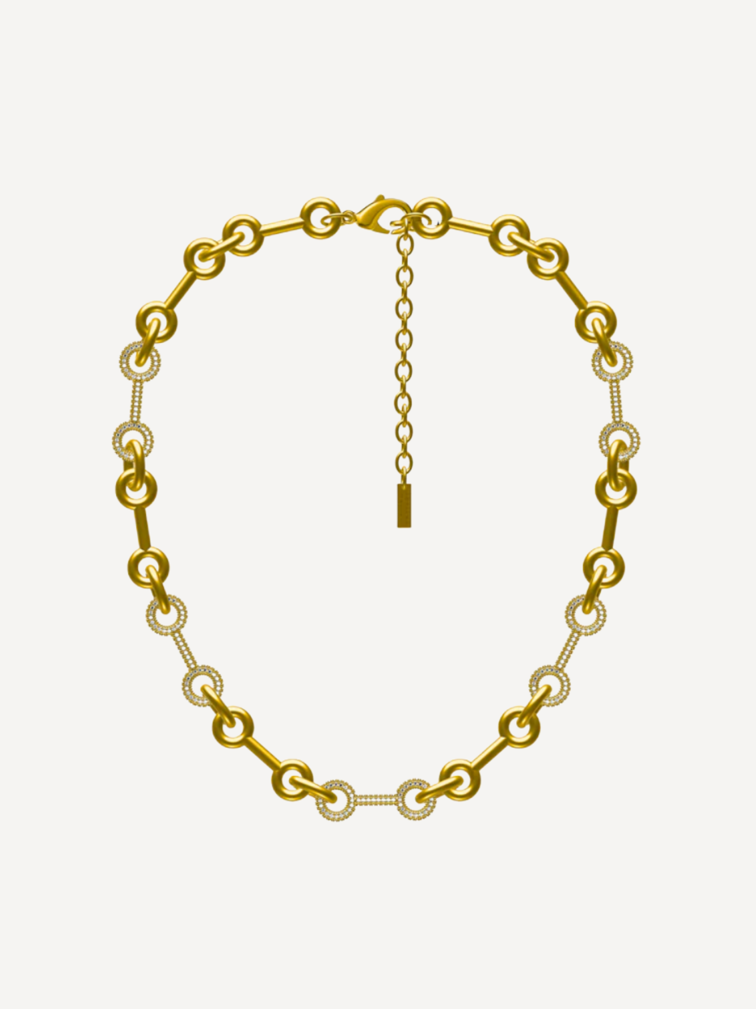 Pave Bar Link Necklace