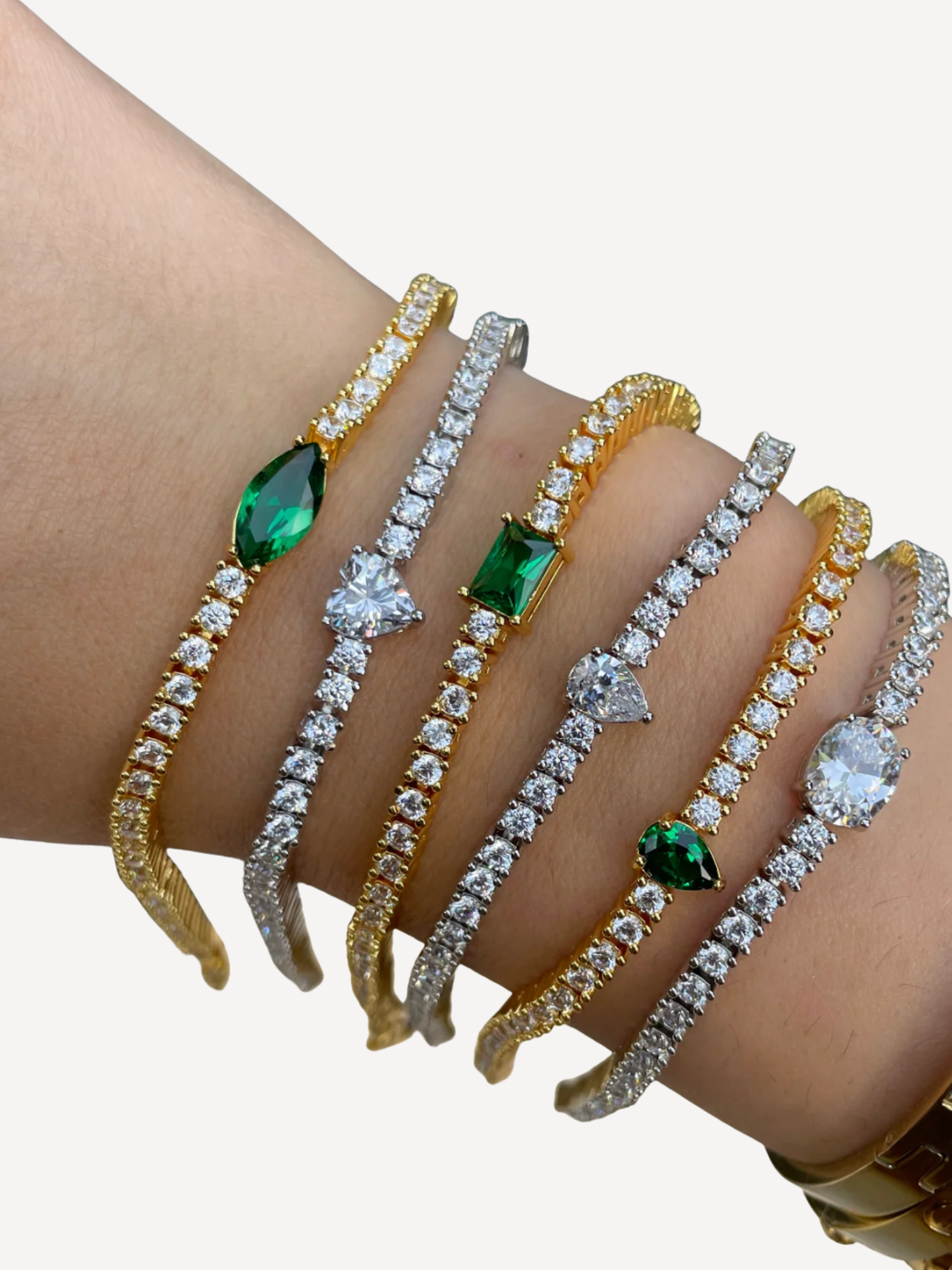 Single Tear Drop Tennis Bracelet