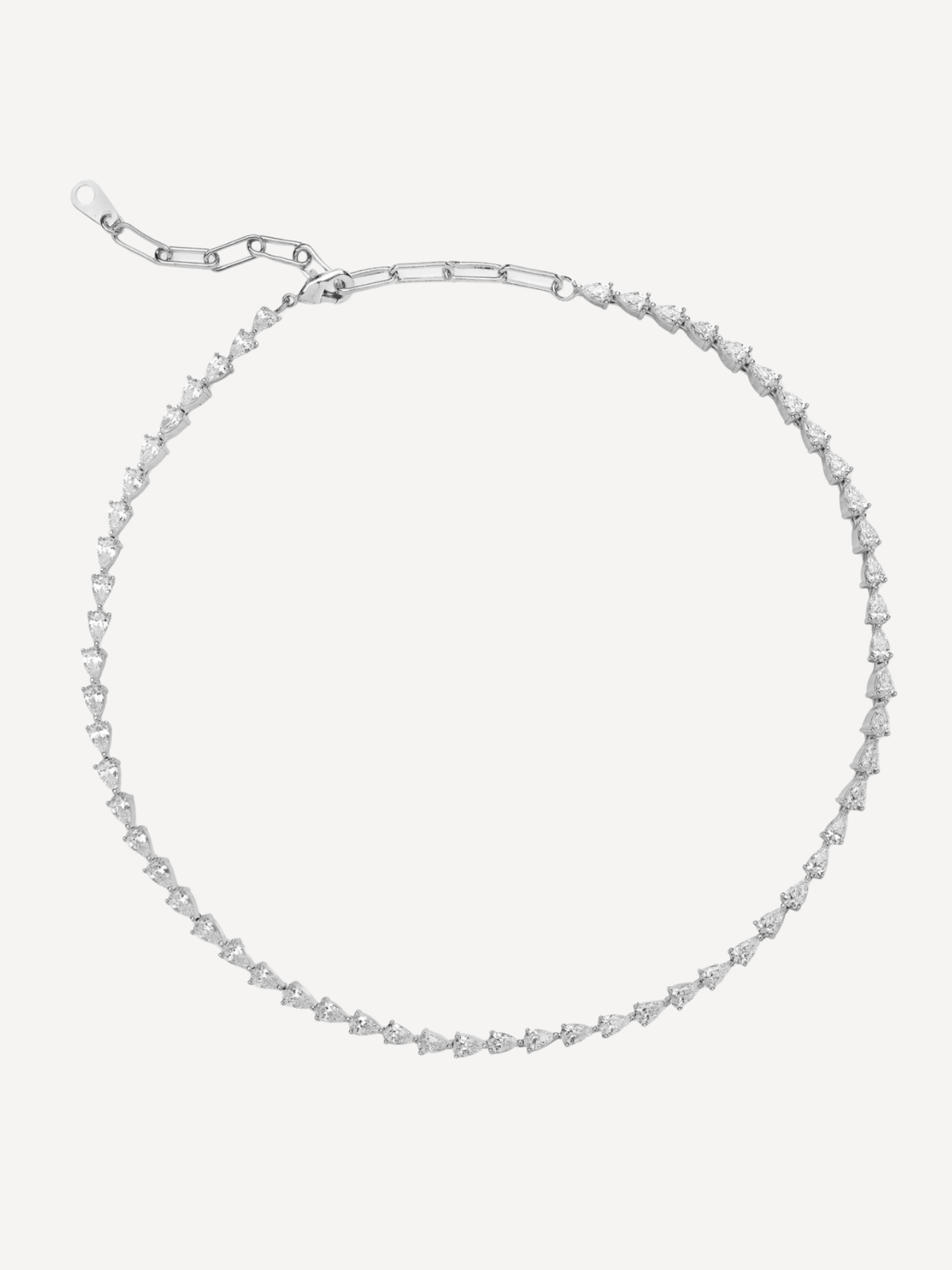 Tear Drop Tennis Necklace