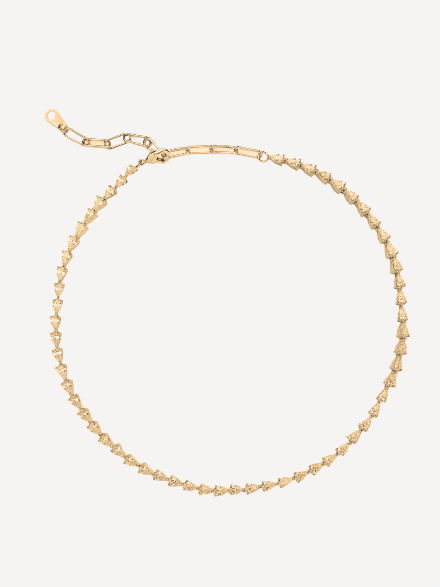 Tear Drop Tennis Necklace