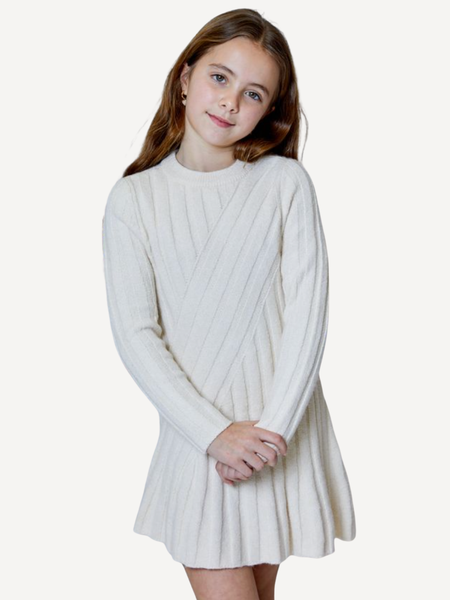 Kids Dress Tan Suede