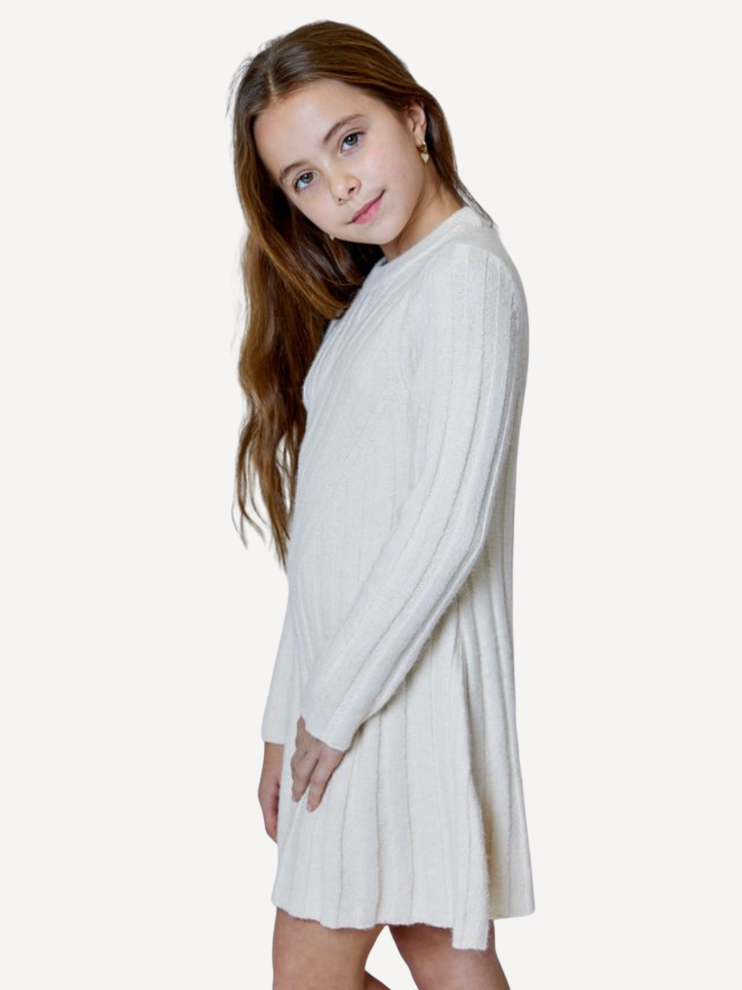 Kids Dress Tan Suede