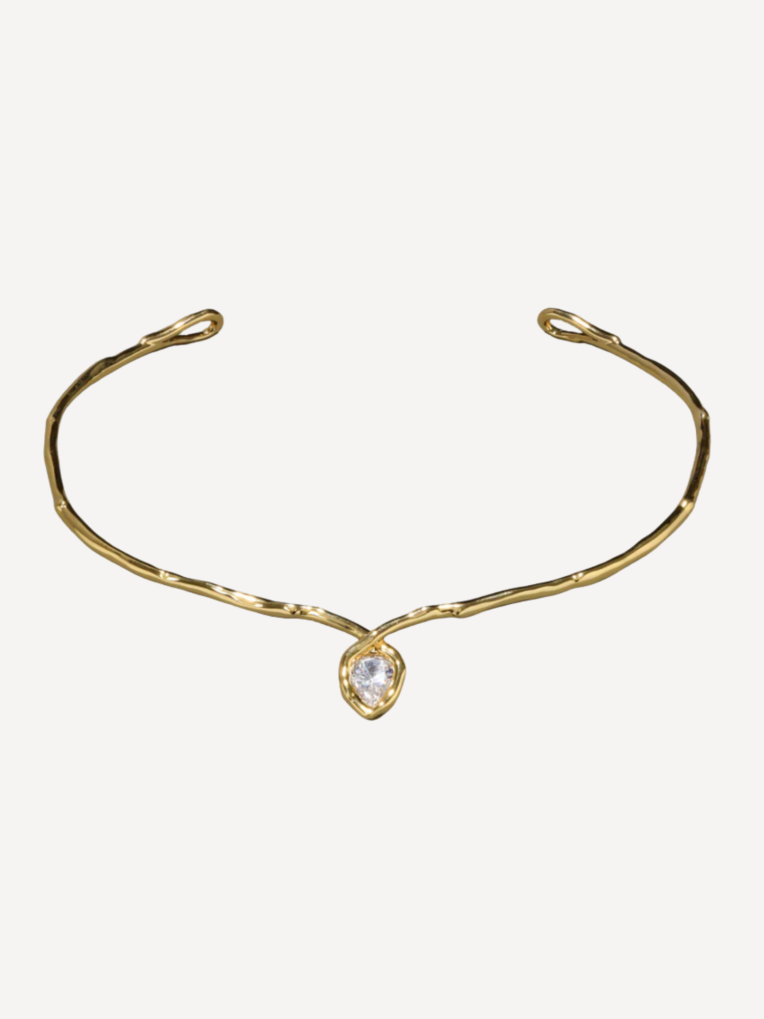 Asterales Gold Floating CZ Collar