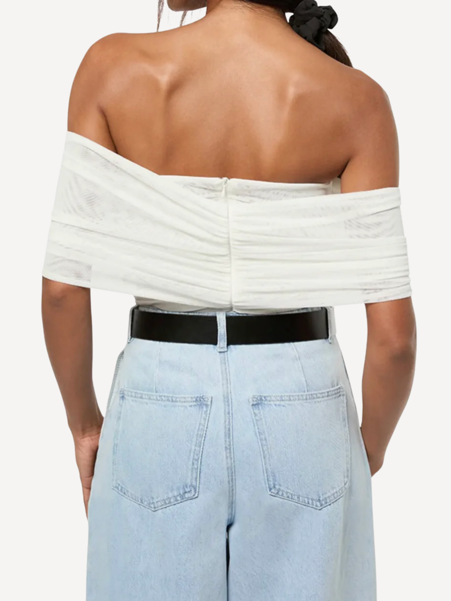 Ruched Off Shoulder Bodysuit