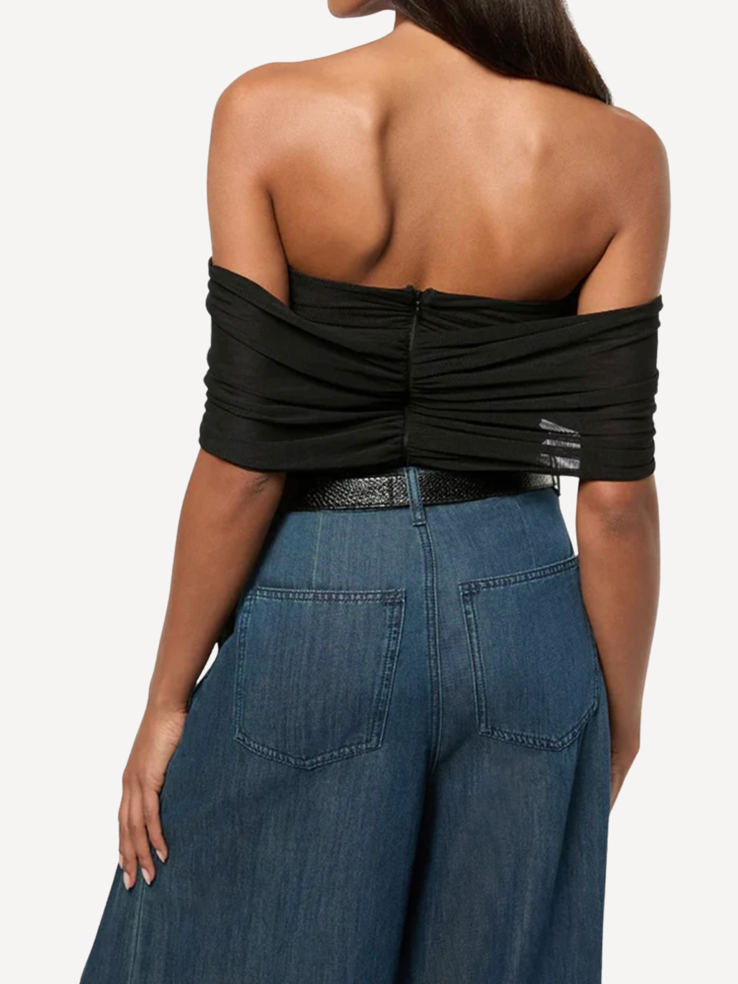 Ruched Off Shoulder Bodysuit