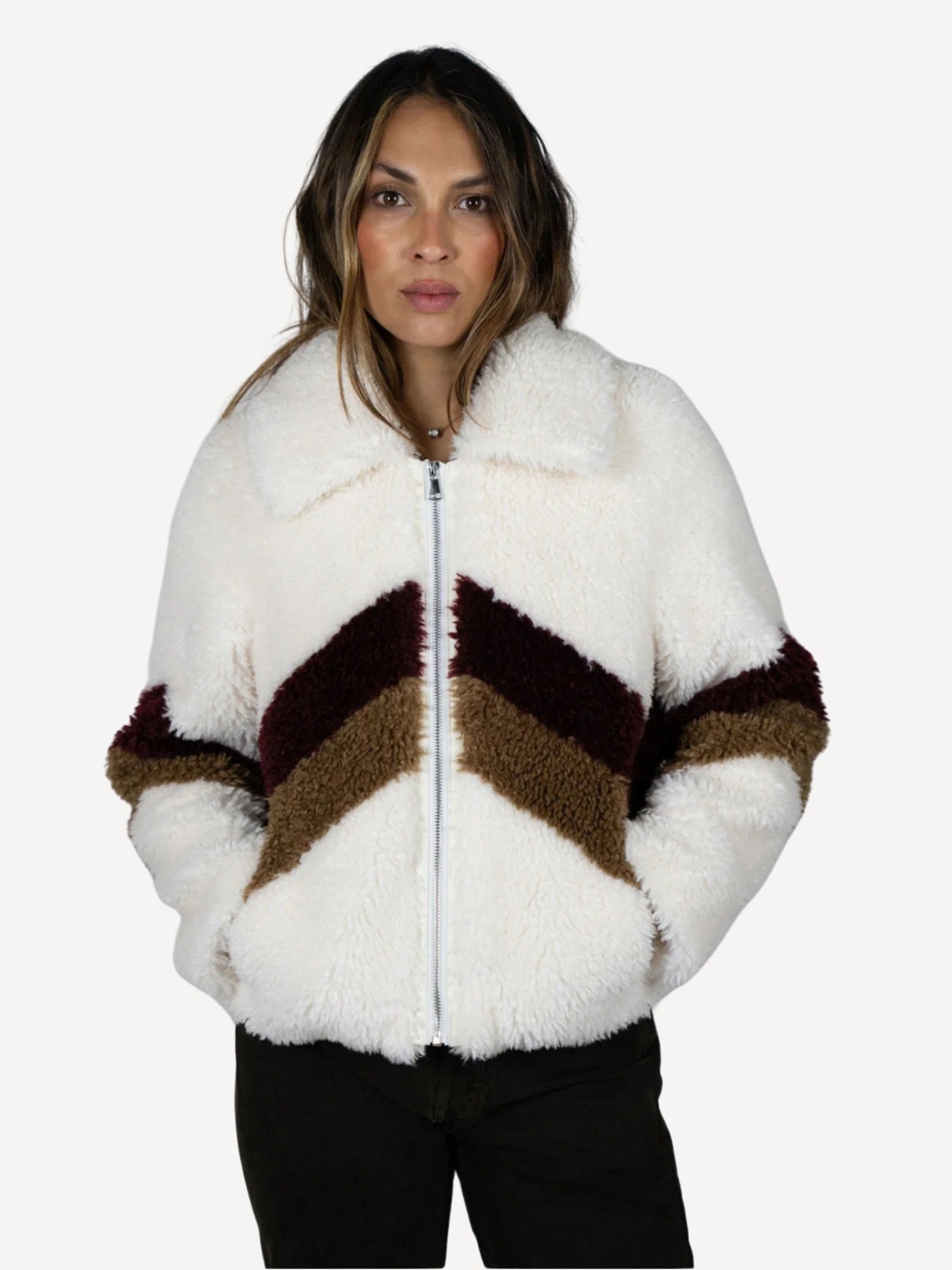 Fall Line Shearling Star Crop Jacket