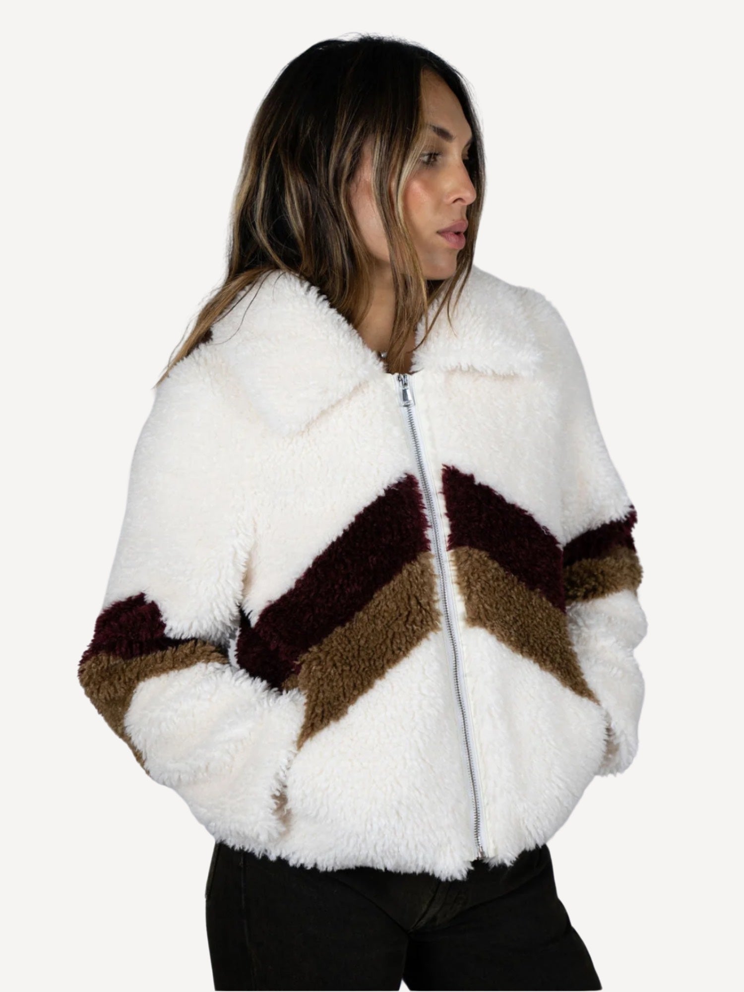 Fall Line Shearling Star Crop Jacket