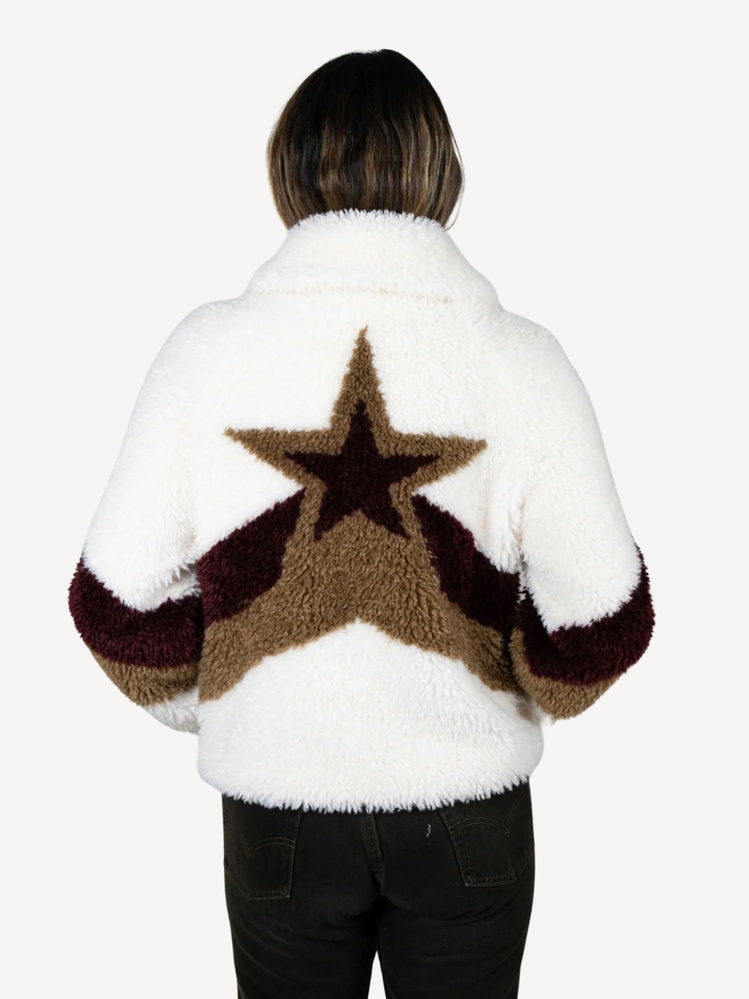 Fall Line Shearling Star Crop Jacket