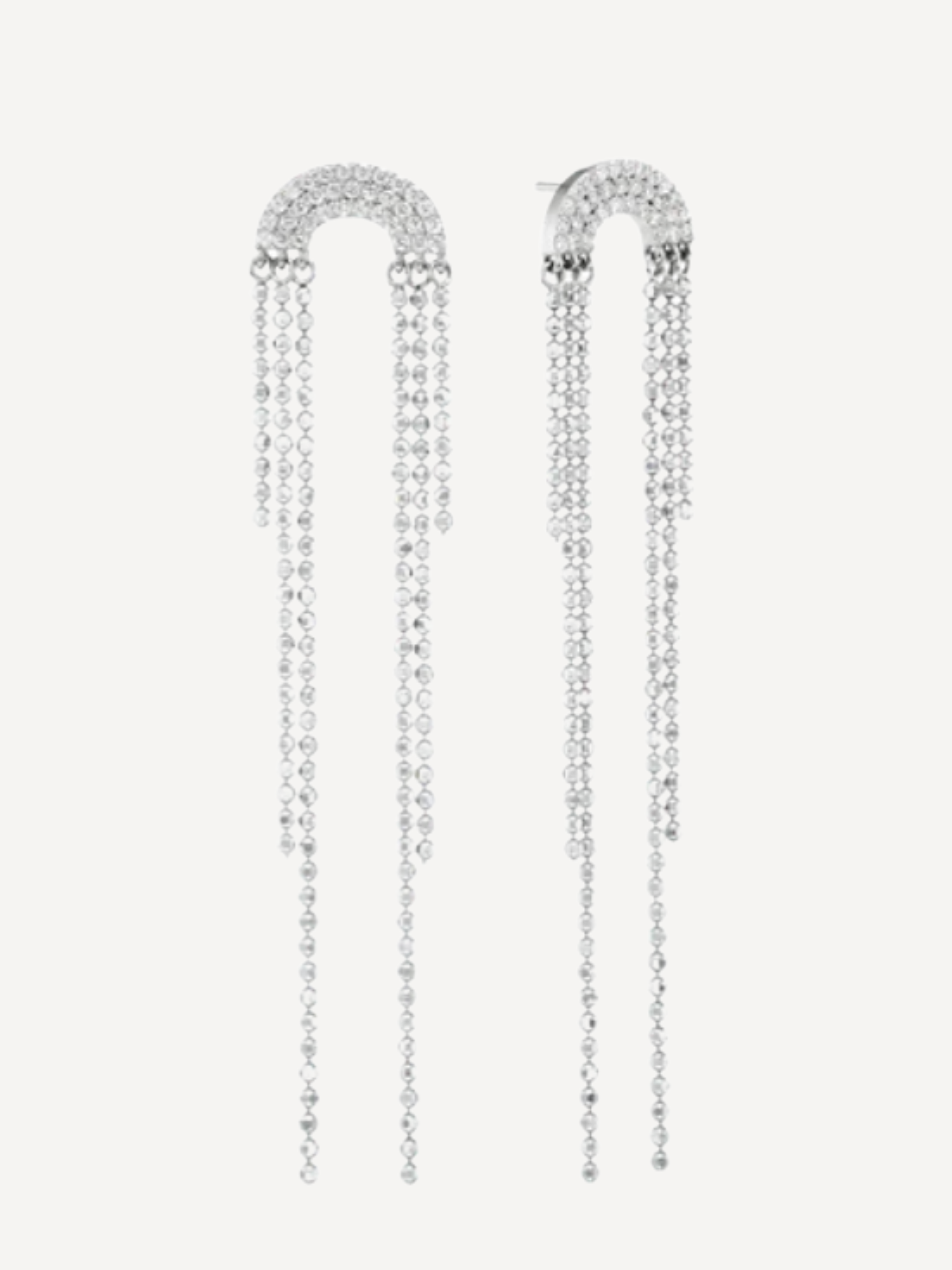 Pave  Rainbow Disco Dangle Earrings