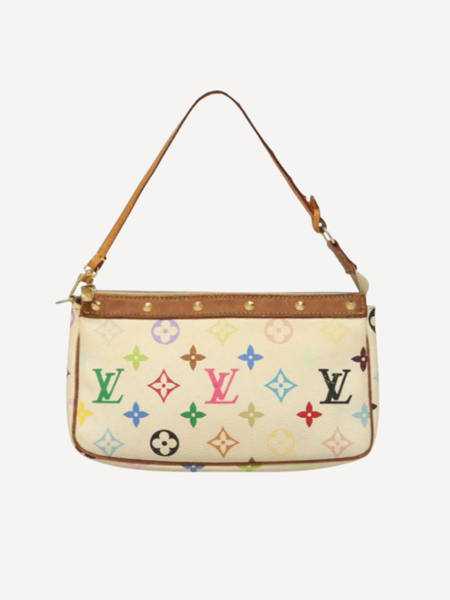 Louis Vuitton White Murakami Pochette
