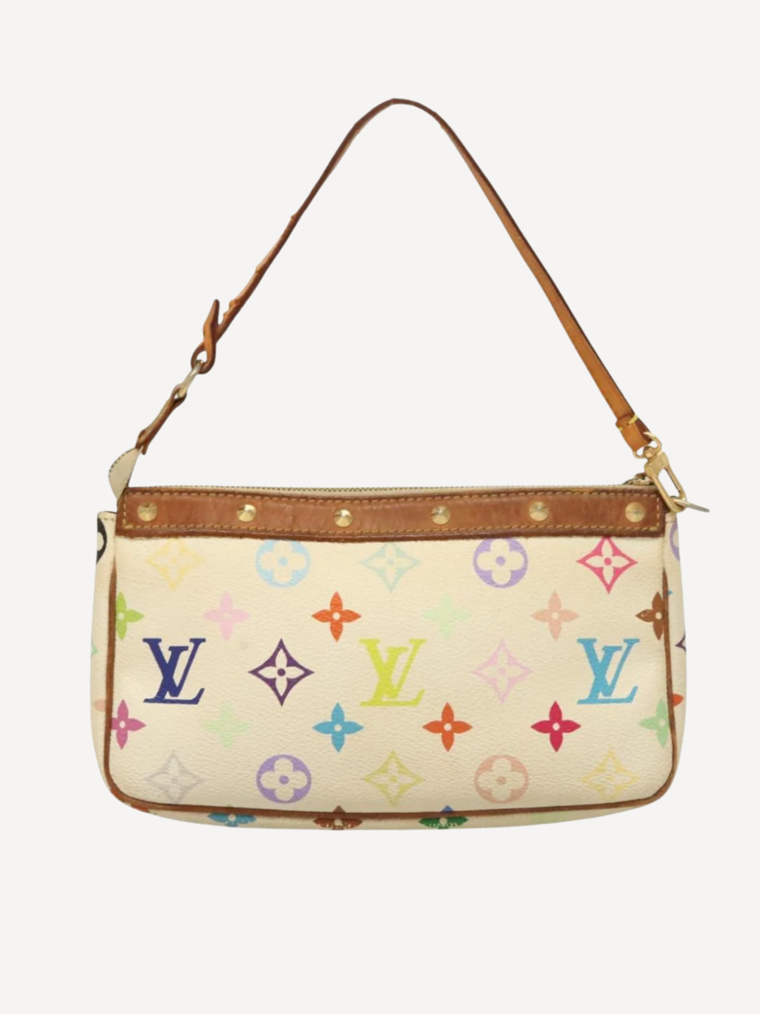 Louis Vuitton White Murakami Pochette