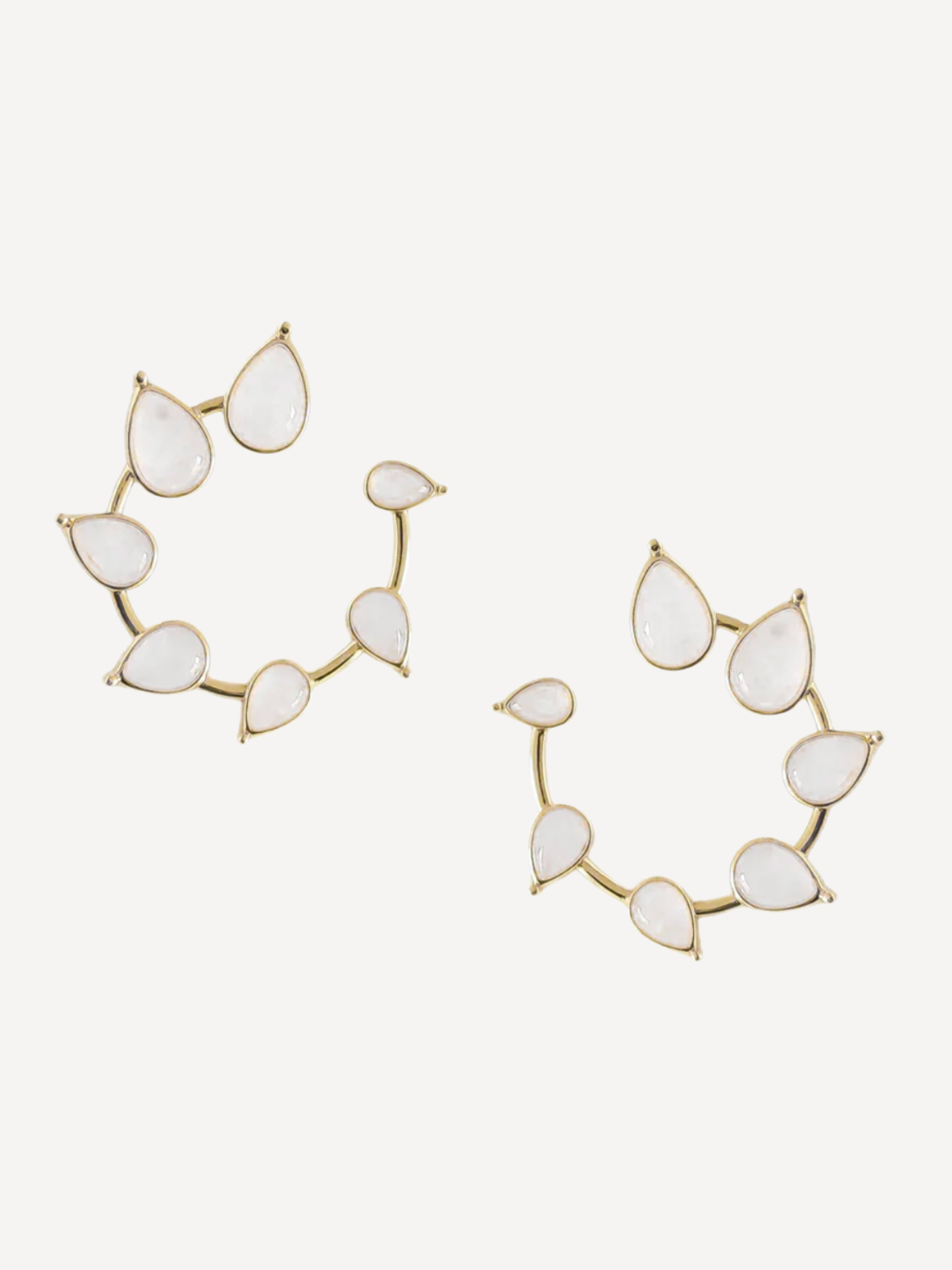 Gemstone Spiral Studs Mother of Pearl