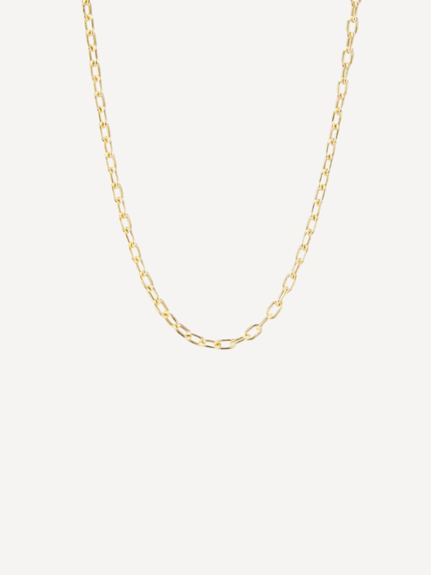 Elongated Chain Link Necklace Thick