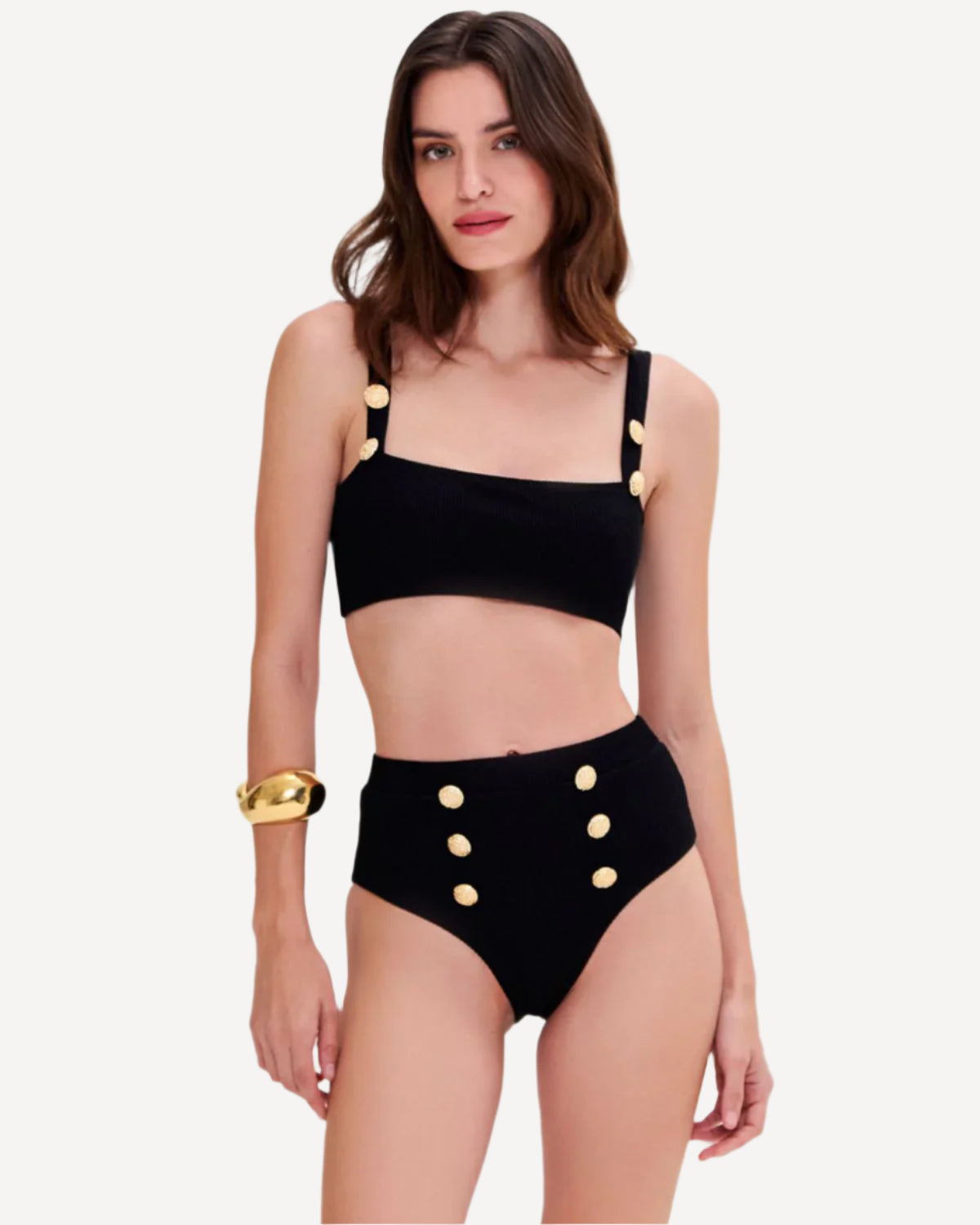 Merian Knit High Waisted Bikini Bottom