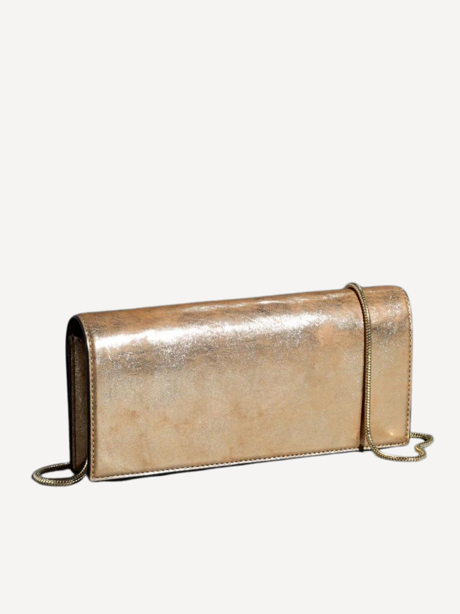 Twisted Gold Side Handle Clutch