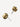 Asterales Gold Molten CZ Stud Earring