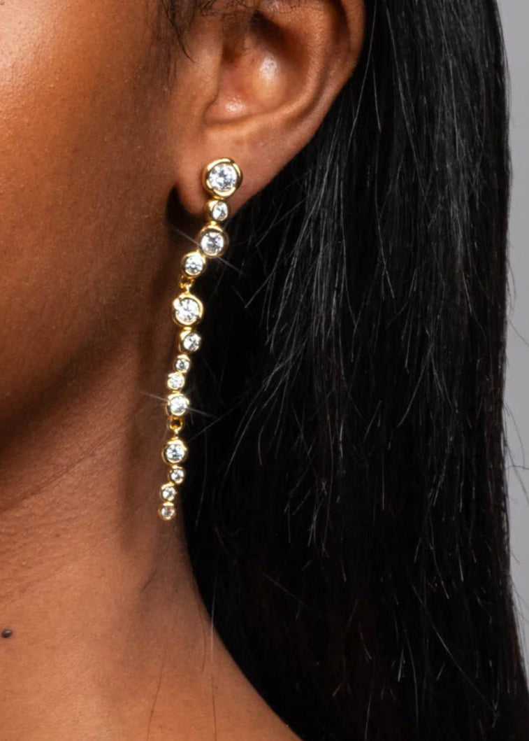 Asterales Gold Cascading Earring