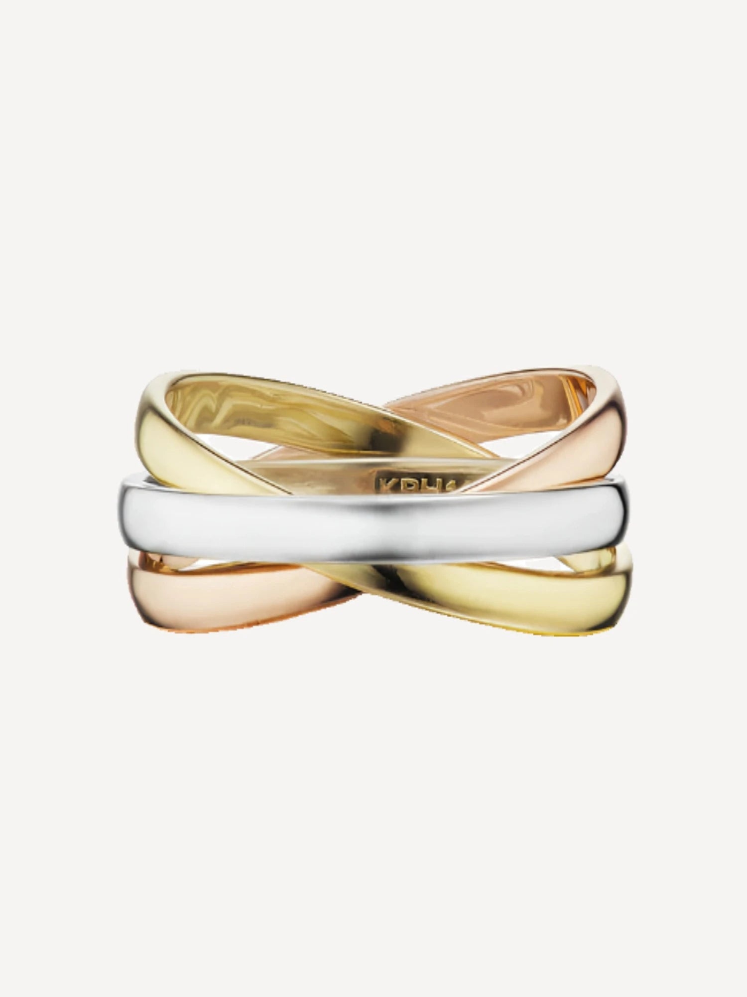 Tri Color Trinity Ring