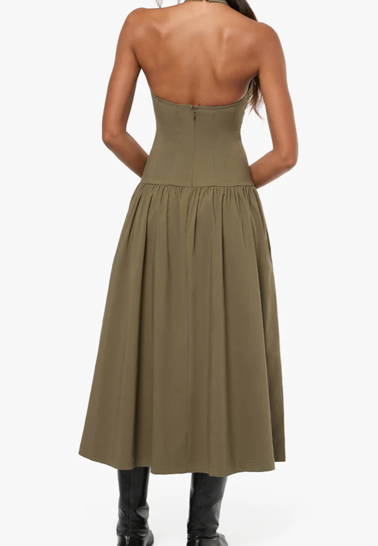 Halter Corset Midi Dress