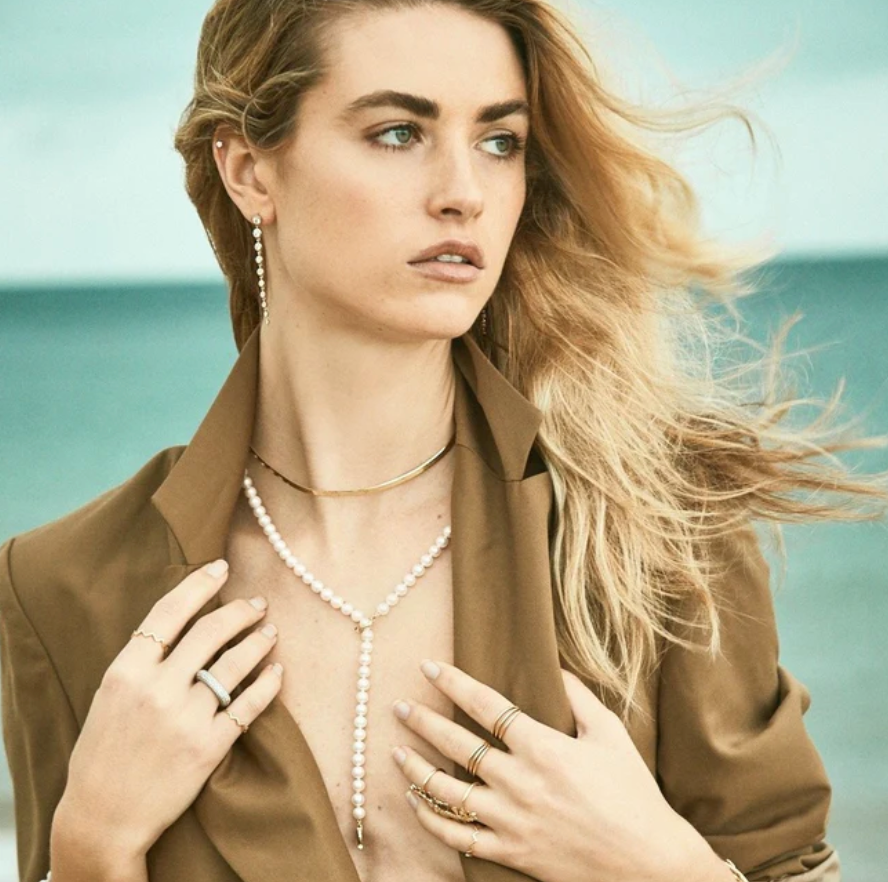 Liquid Gold Herringbone Necklace
