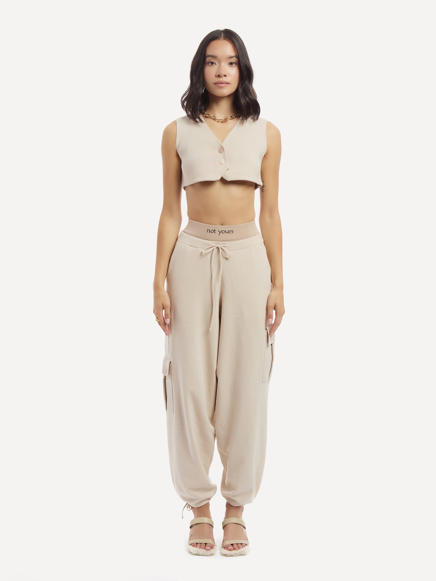 Oversized Knit Cargo Pants