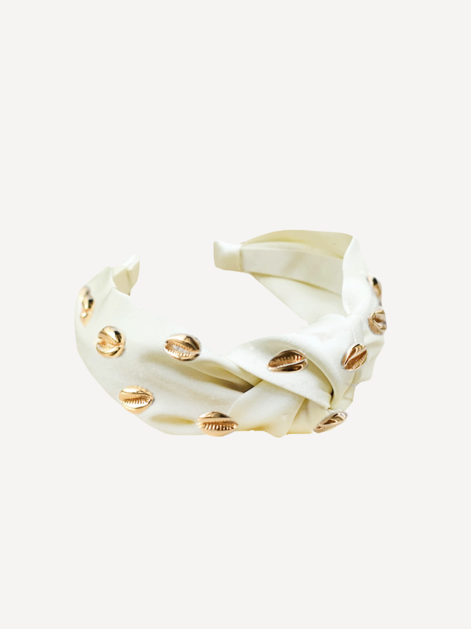 Silk Headband Gold Shells
