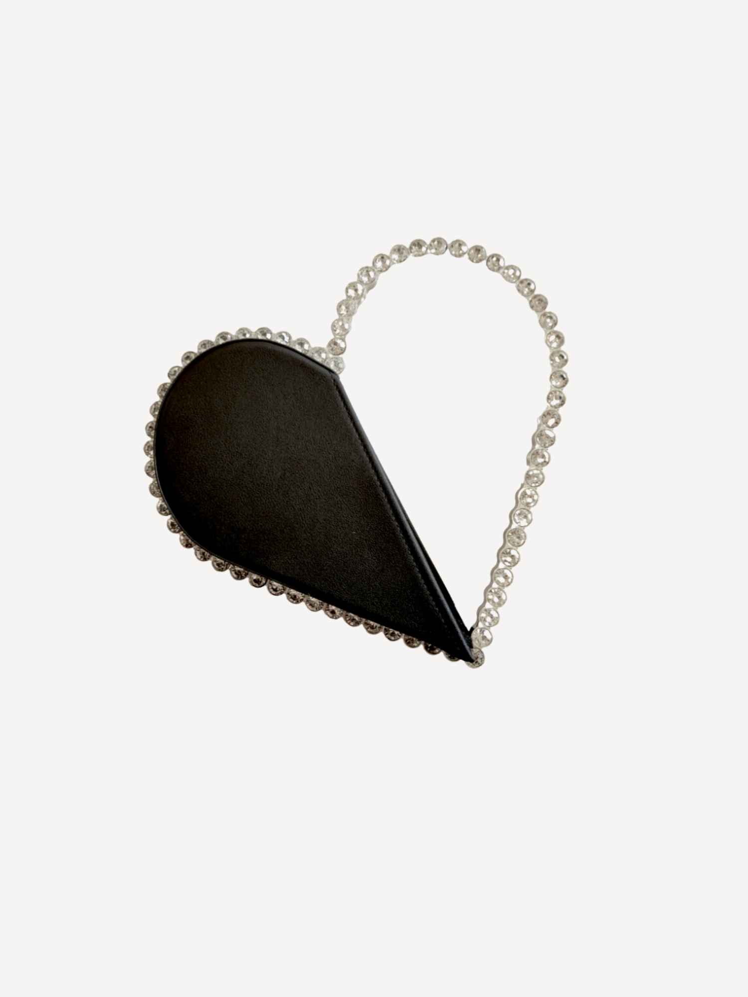 Black/Rhinestone Bag Heart