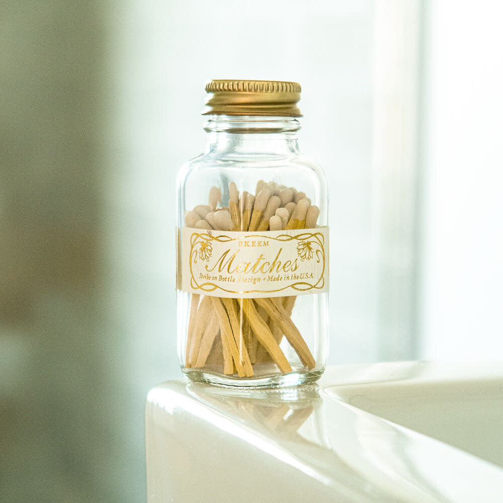 Mini Match Bottle White/Gold